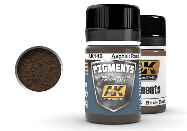 AK Interactive Pigment- Asphalt Road Dirt 35ml Bottle