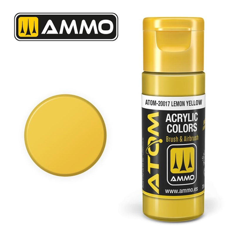 Ammo By Mig ATOM Acrylic Paint: Lemon Yellow