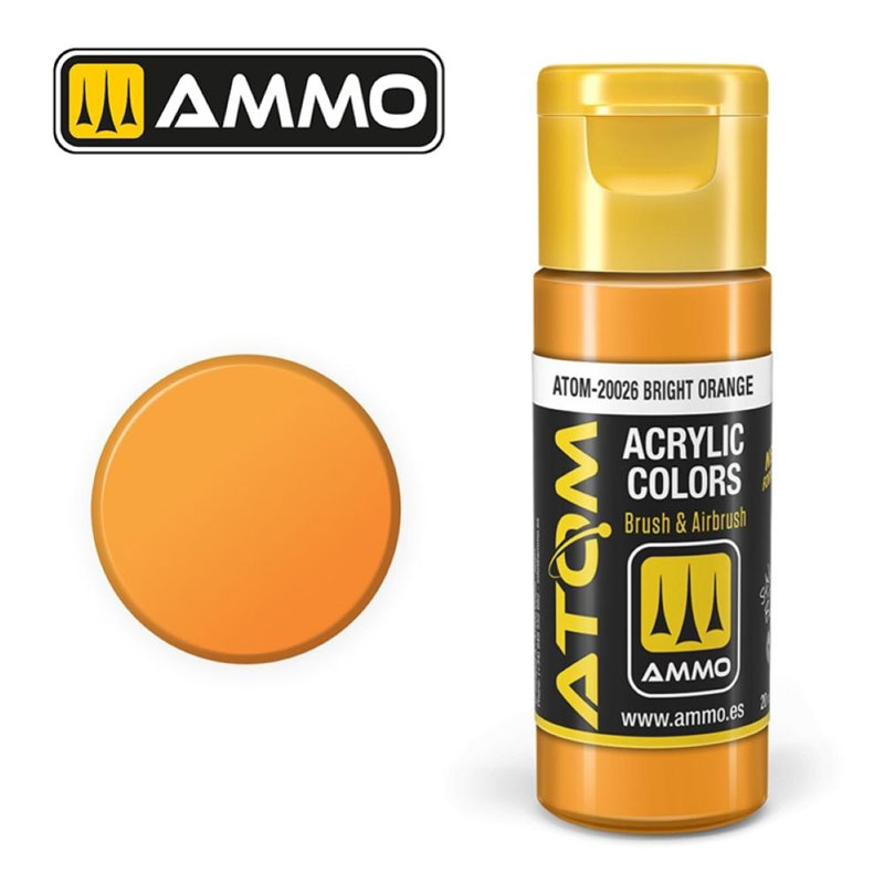 Ammo By Mig ATOM Acrylic Paint: Bright Orange