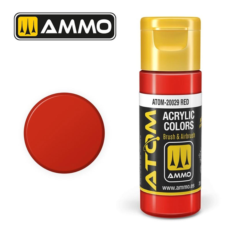 Ammo By Mig ATOM Acrylic Paint: Scarlet Red
