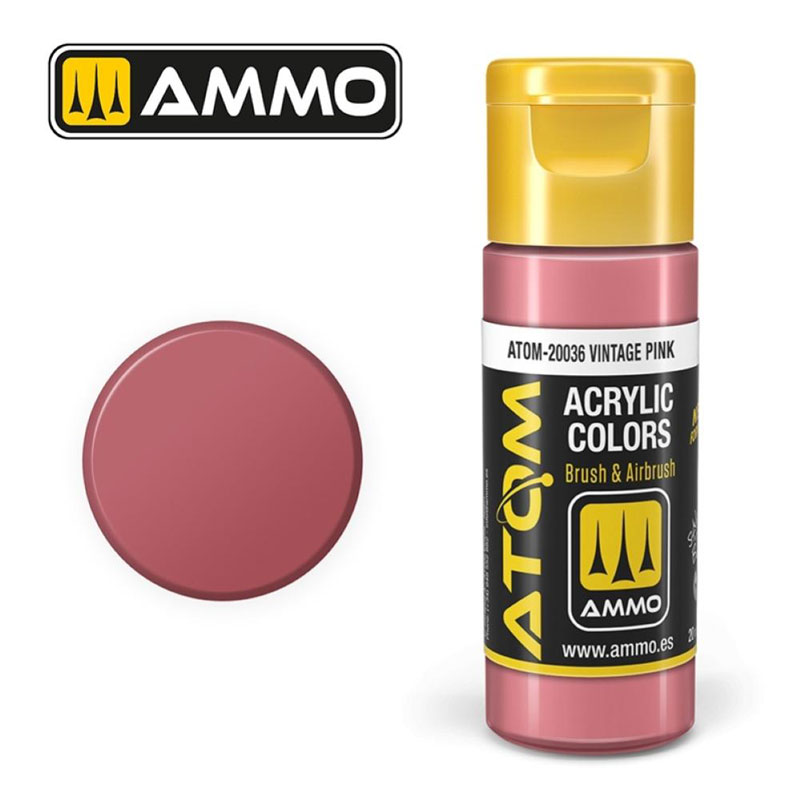 Ammo By Mig ATOM Acrylic Paint: Vintage Pink