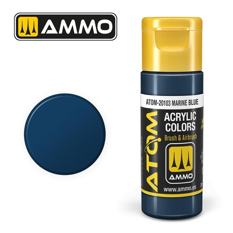 Ammo By Mig ATOM Acrylic Paint: Marine Blue