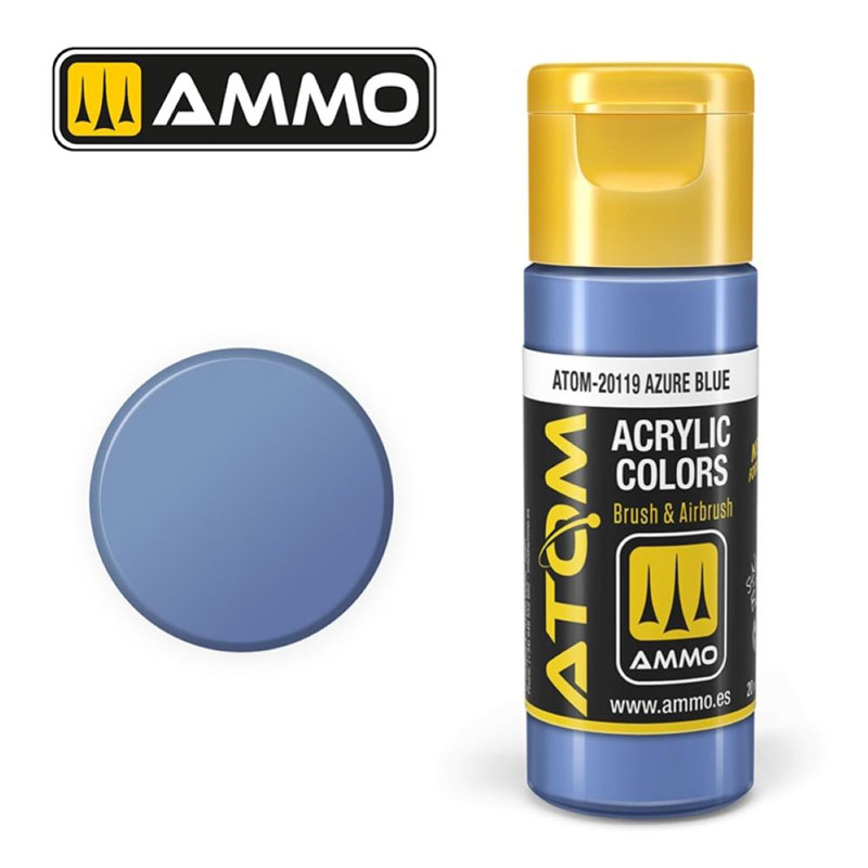 Ammo By Mig ATOM Acrylic Paint: Azure Blue