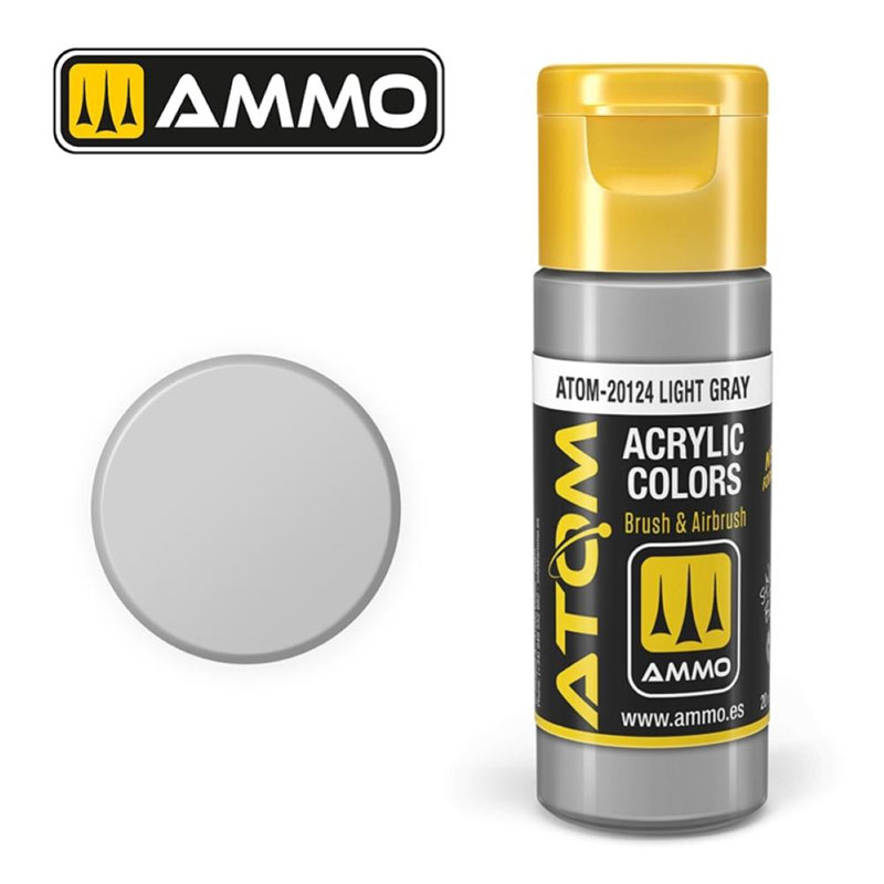Ammo By Mig ATOM Acrylic Paint: Light Gray
