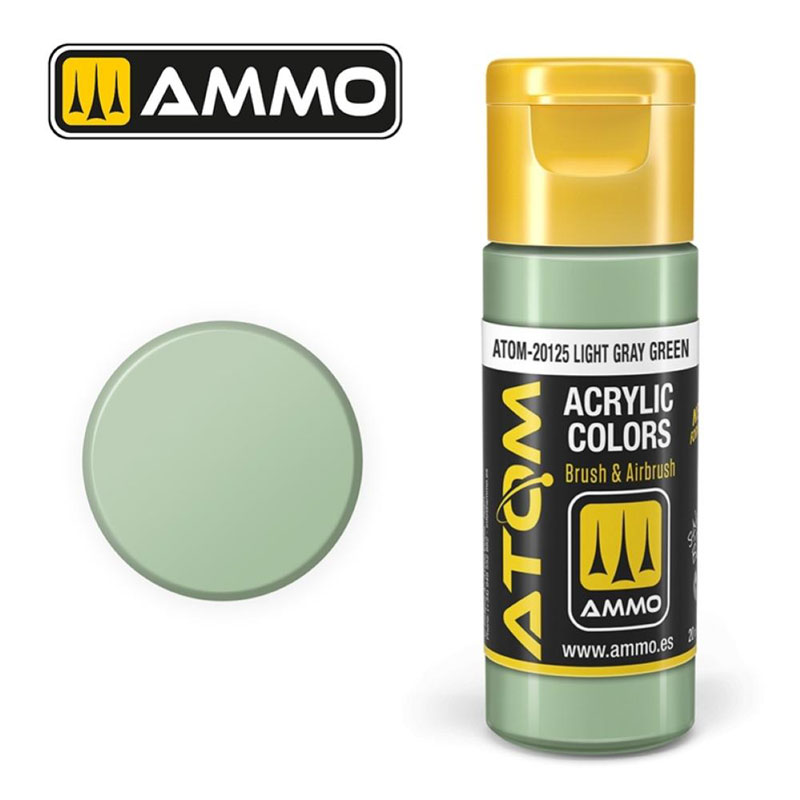Ammo By Mig ATOM Acrylic Paint: Light Gray Green