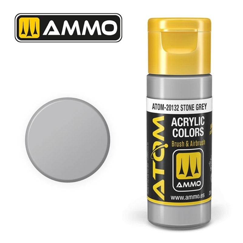 Ammo By Mig ATOM Acrylic Paint: Stone Grey