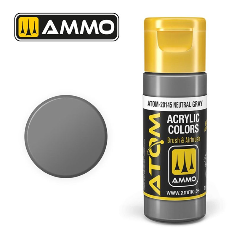 Ammo By Mig ATOM Acrylic Paint: Neutral Gray