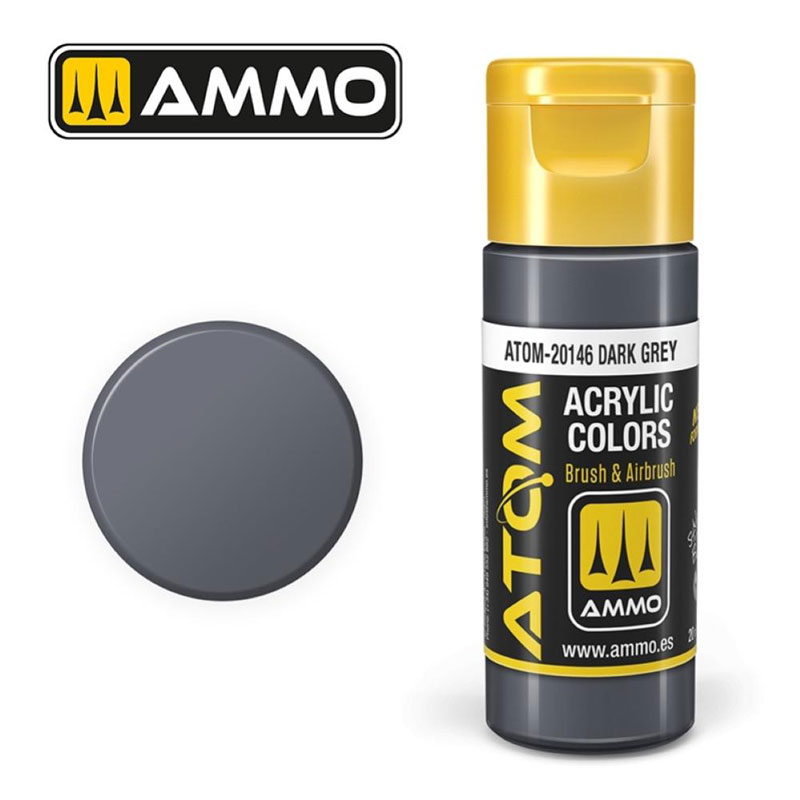 Ammo By Mig ATOM Acrylic Paint: Dark Grey