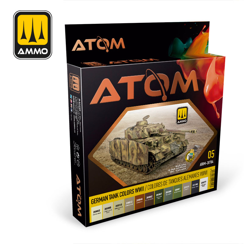 Ammo By Mig ATOM Acrylic Paint Set: German Tank WWII Colors