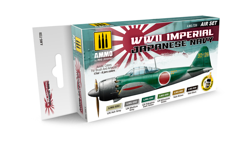 Acrylic Aircraft Paint Set: WWII Imperial Japanese Navy