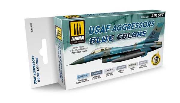 Acrylic Aircraft Paint Set: USAF Aggressors - Blue Colors