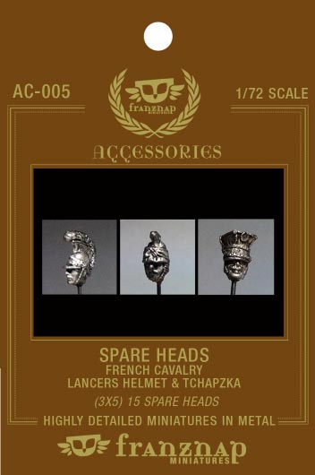 Spare Heads French Cavalry: Lancers Helm & Tchapzka
