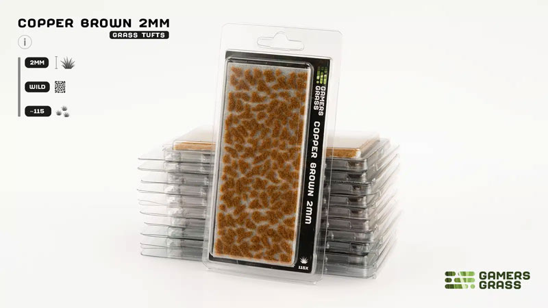 Gamers Grass 2mm Grass Tufts - Copper Brown