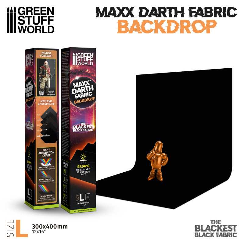 Maxx Darth Black Backdrop - Photo Background 12x16in