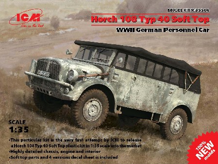WWII German Horch 108 Type 40 Soft Top Personnel Car