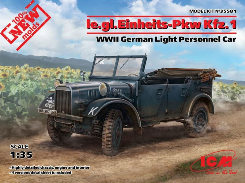 WWII German le.gl.Pkw Kfz1 Light Personnel Car