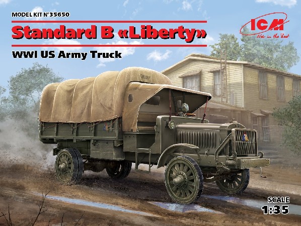 WWI US Standard B Liberty Army Truck w/Canvas-Type Cover