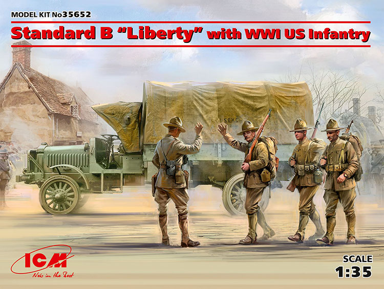 WWI Standard B Liberty Truck with WWI US Infantry