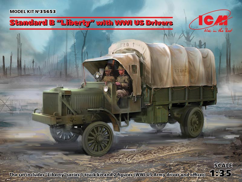 WWI Standard B Liberty Truck with WWI US Drivers