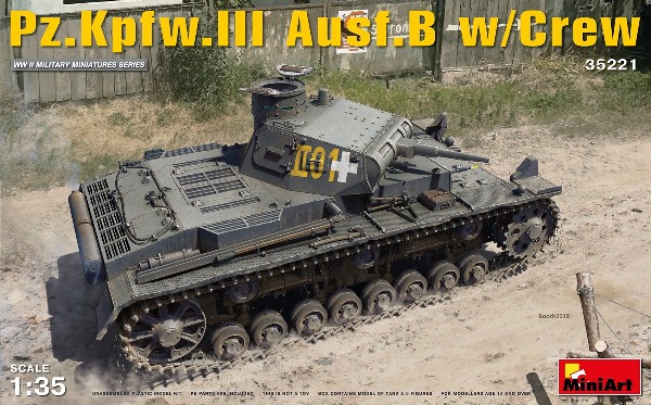 PzKpfw III Ausf B Tank w/5 Crew