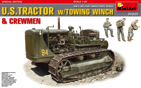 US Army Tractor w/Towing Winch & 3/Crew