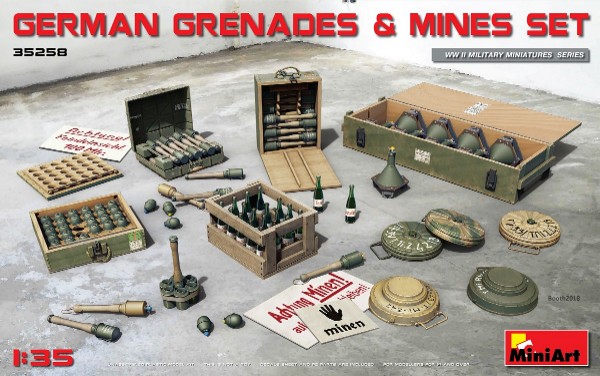 WWII German Grenades & Mines Set