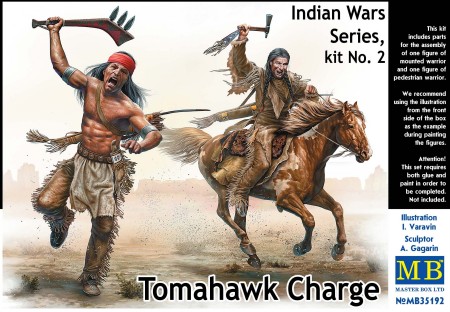 Tomahawk Charge Indians w/Weapons (2) & Horse (1)
