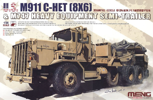 US M911 C-HET Heavy Tractor (8x6) & M747 Heavy Equipment Semi-Trailer