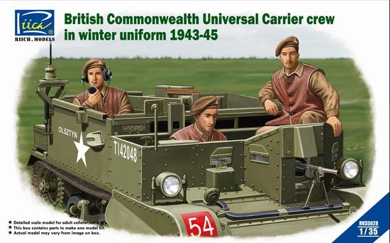 WWII British Commonwealth Universal Carrier Crew in Winter Uniform 1943-45 