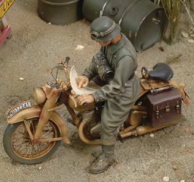 WWII DKM German Motorcycle Rider