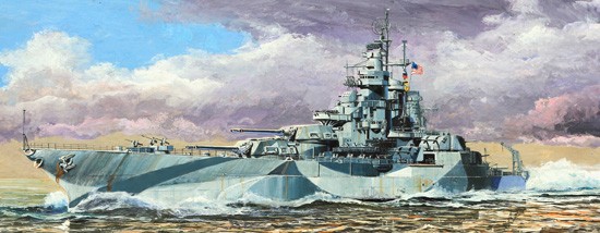 USS West Virginia BB48 Battleship 1945