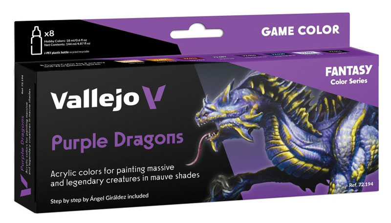Game Color Fantasy Purple Dragons Paint Set