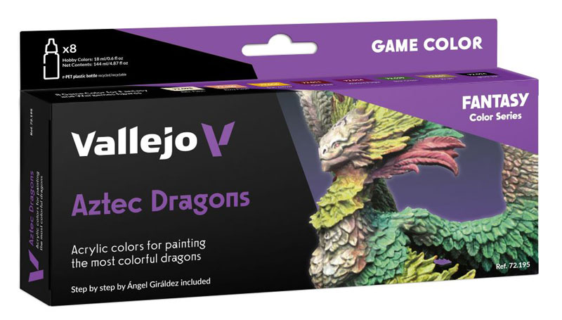 Game Color Fantasy Aztec Dragons Paint Set