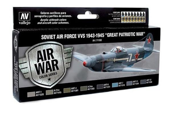 Model Air Soviet Air Force VVS 1943 to 1945 Great Patriotic War Model Air Paint Set (8 Colors)