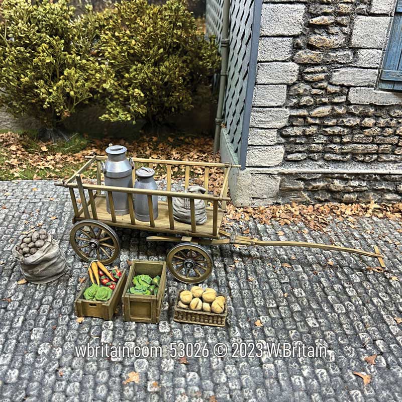 Going to Market Mid 19th-20th Century Cart with Produce