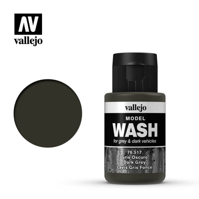 Vallejo Model Wash: Dark Grey Wash 35ml Bottle