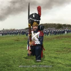 French Imperial Guard in Campaign Trousers Kneeling Defending No.2