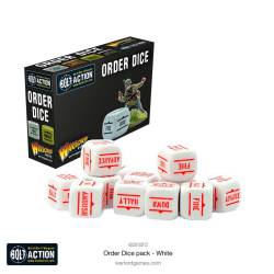 Bolt Action Orders Dice Packs - White