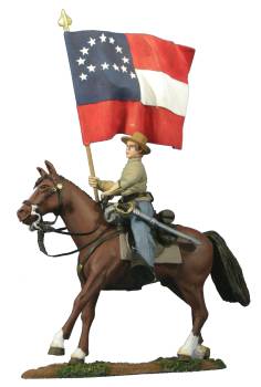 American Civil War: Confederate Flagbearer General Robert E. Lees Headquarters Flag Mounted - ONLY 2 AVAILABLE