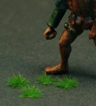 Mini Tuffs of Grass- Height 2mm - Dark Green - Designed for Small Scales 15mm, 1/72, 28mm