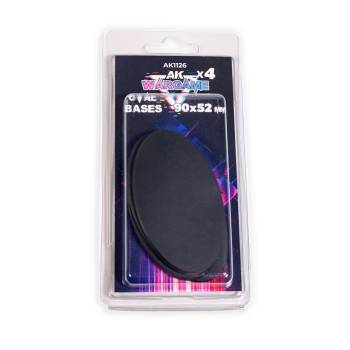 AK Interactive Plastic Wargame Bases Oval Base 90mm x 52mm (4 Units)