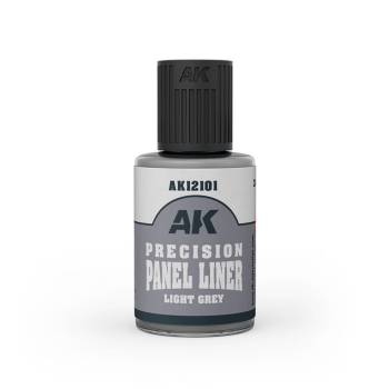 AK Interactive Precision Paneliner – Light Grey 30ml Bottle