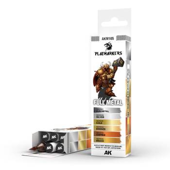 Playmarkers: Full Metal Acrylic Gamers Paint Set (6 Colors)