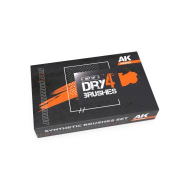 AK Interactive Set of 4 Dry Brushes