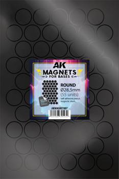 AK Interactive Magnets Sheet Round Base 28.5mm (55 Units)