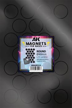 AK Interactive Magnets Sheet Round Base 40mm (25 Units)