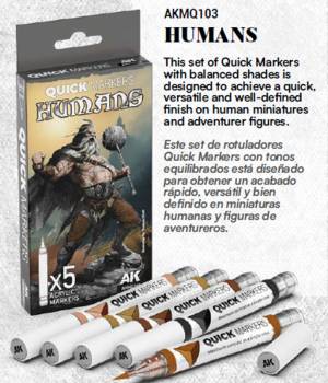 AK Interactive Quick Markers Humans Set