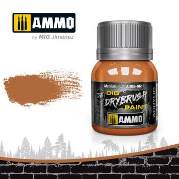 Dio Drybrush Paint - Medium Rust 40ml