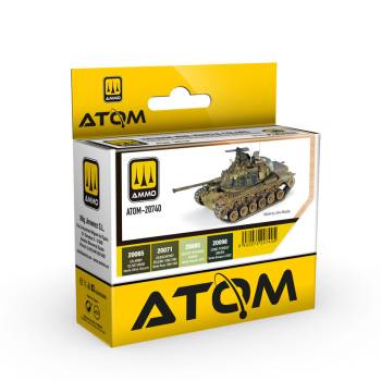 Ammo By Mig ATOM Acrylic Paint Set: Vietnam War Vehicles (4 Colors) 20ml Bottles