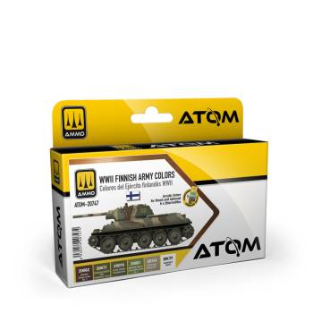 Ammo By Mig ATOM Acrylic Paint Set: WWII Finnish Army Colors (6 Colors) 20ml Bottles